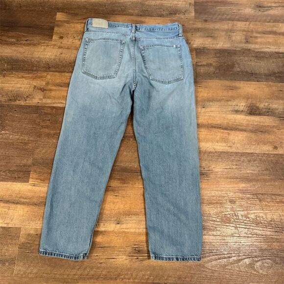 Everlane High Rise Summer Slouch Jeans 29 Button Fly Light Wash Cropped - Picture 2 of 10